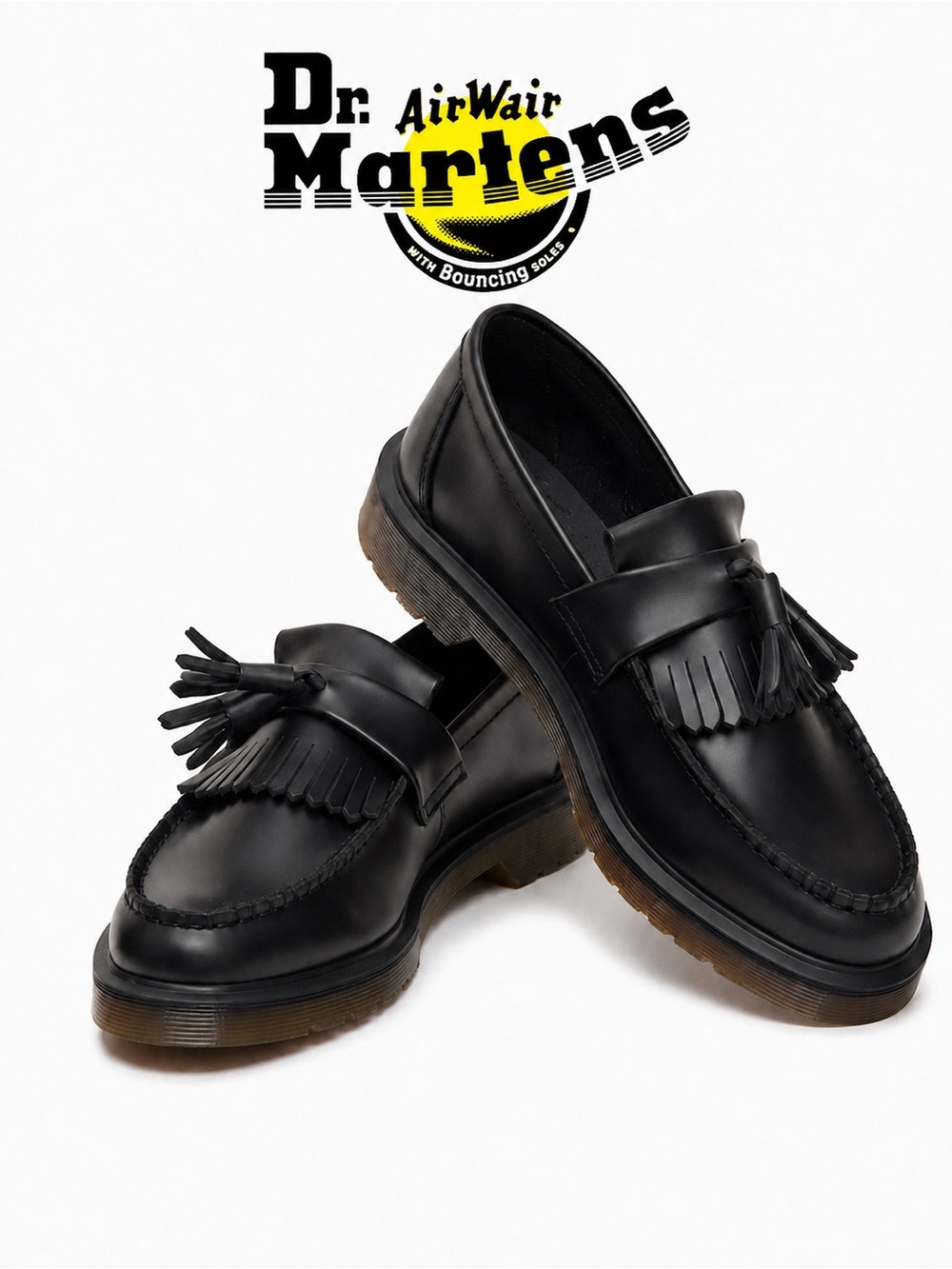 Dr. Martens Adrian Tassel Loafers Black Smooth Leather EU 37 US 6